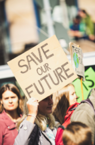 Placa "save our future"